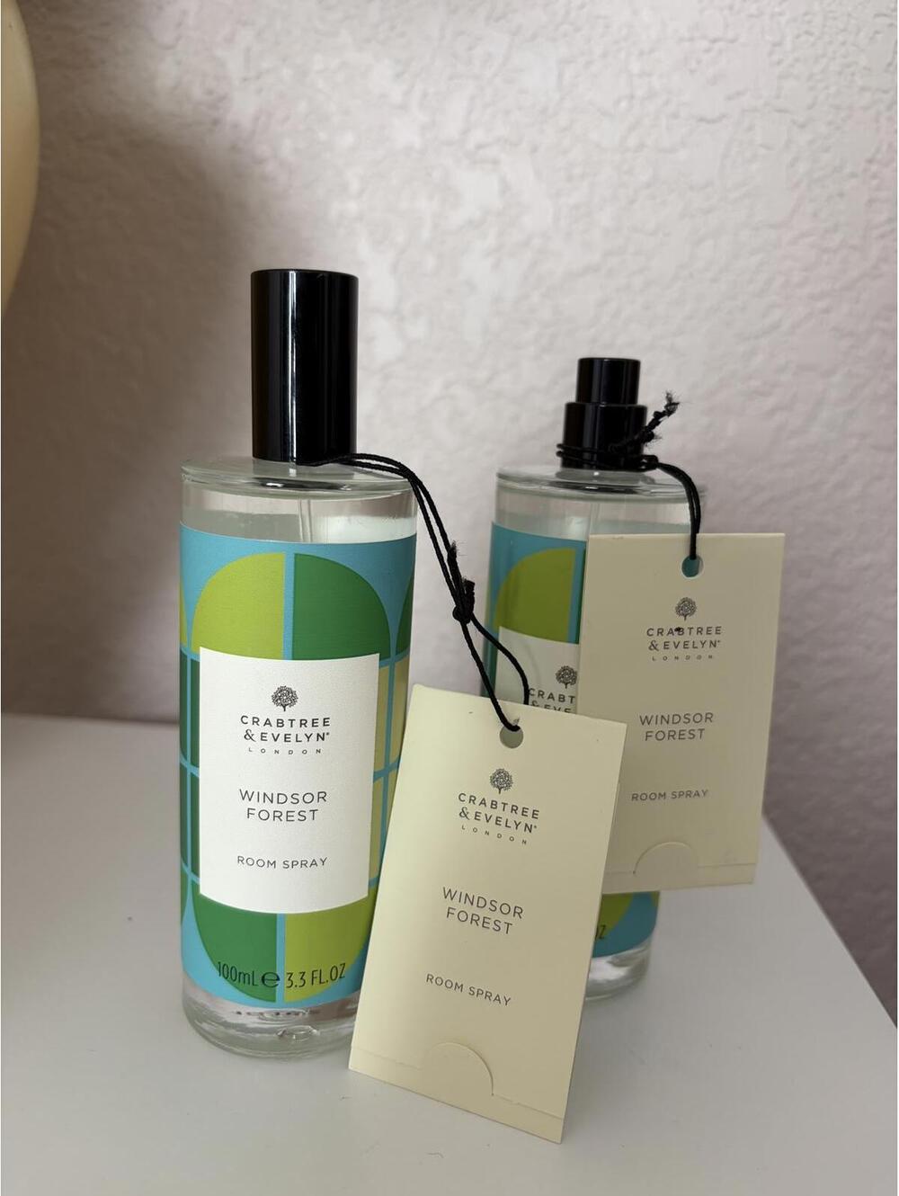 New (2) Crabtree and Evelyn Room Spray Windsor Forest